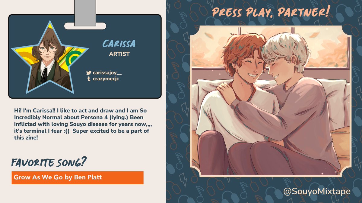souyomixtape's tweet image. serving up a sweet souyo treat is @carissajoy__! 🥧