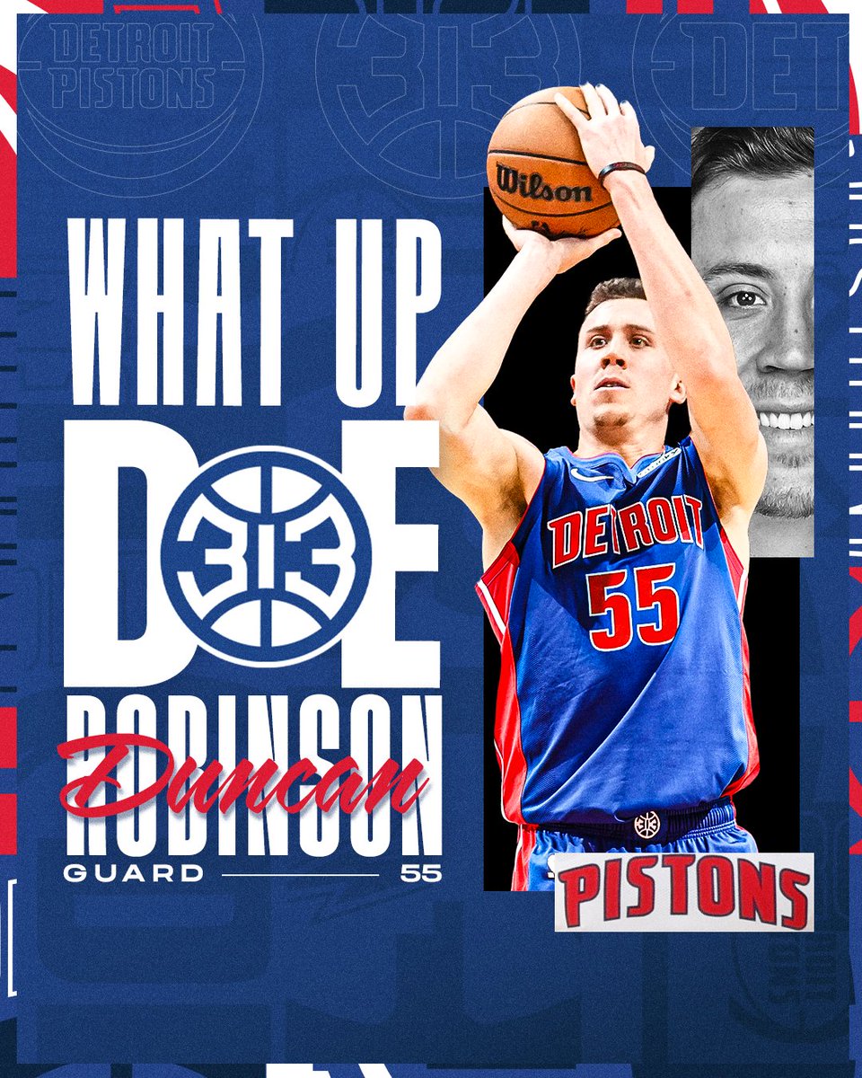 Detroit Pistons (@detroitpistons) on Twitter photo Welcome to the 313, <a href="/D_Bo20/">Duncan Robinson</a>!
OFFICIAL: The Detroit Pistons announced today that the team has acquired wing Duncan Robinson via sign-and-trade with the Miami Heat. Welcome to the 313, <a href="/D_Bo20/">Duncan Robinson</a>!
OFFICIAL: The Detroit Pistons announced today that the team has acquired wing Duncan Robinson via sign-and-trade with the Miami Heat.