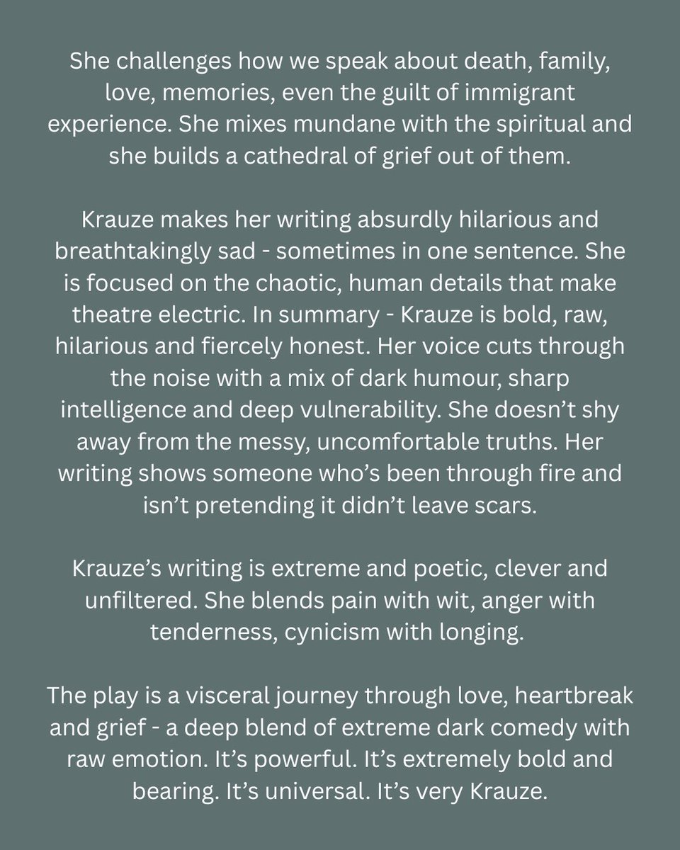 Anna Krauze | @edfringe 2025 (@krauze_anna) on Twitter photo Your punk rock playwright and actor coming to <a href="/edfringe/">Edinburgh Festival Fringe</a> 😏🙏♥️ Tickets:
edfringe.com/tickets/whats-…
#EdFringe #EdFringe25 #EdFringe2025 #DareToDiscover Your punk rock playwright and actor coming to <a href="/edfringe/">Edinburgh Festival Fringe</a> 😏🙏♥️ Tickets:
edfringe.com/tickets/whats-…
#EdFringe #EdFringe25 #EdFringe2025 #DareToDiscover