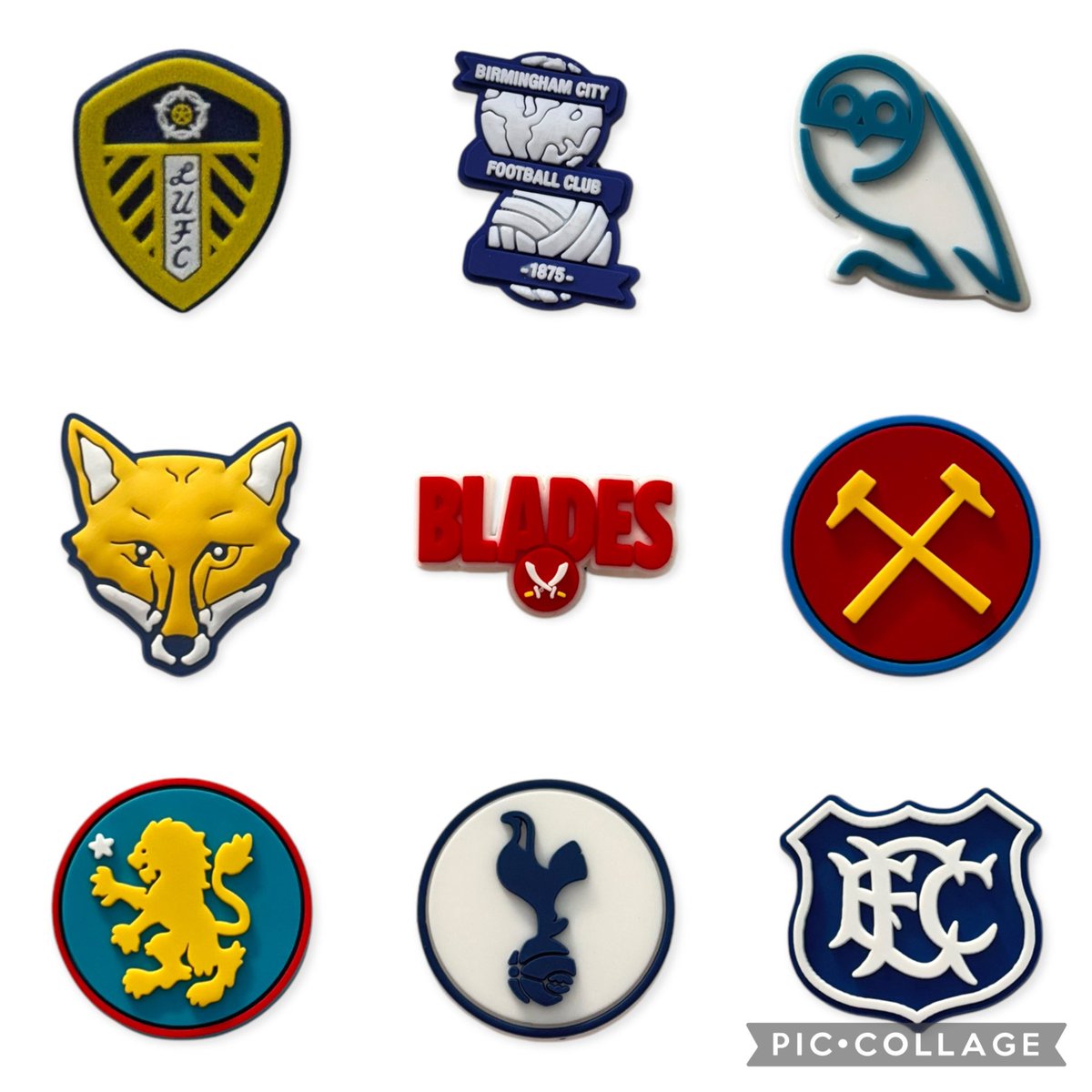 Thanks very much to whoever reported me for selling football charms, I now cannot sell them on my website🙂😅

So if anyone would like to purchase any of the below teams, please send me a DM🩶