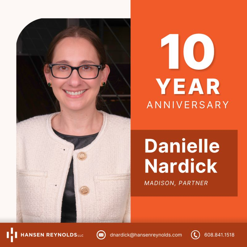 HansenReynolds's tweet photo. From law clerk to partner, Danielle has been an essential part of the @HansenReynolds team since 2015—bringing sharp insight and unwavering dedication to every case she takes on. ⭐ Happy 10 year anniversary, Danielle Nardick—we’re grateful to have you on the team! https://t.co/PAd3oNSAlp