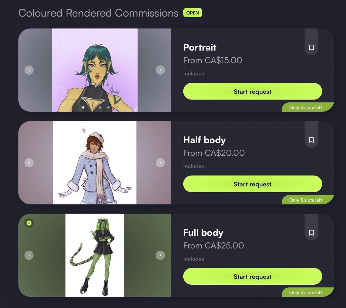 niniaa1111's tweet image. We’re getting closer to being verified!!! Still more to go but I’m positive about this!!! ✨
Little reminder that my commissions are at a low price for the moment, feel free to check it out! All your support is appreciated!💖
#artmoots #vgen #commissions
vgen.co/Niniaa1111