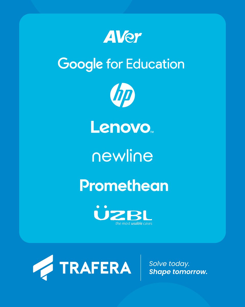 Trafera (@traferaofficial) on Twitter photo Our experience at <a href="/ISTEofficial/">ISTE</a> last week was truly unforgettable—but we couldn't have done it without our incredible partners. 🤝
A huge round of gratitude to: ⭐ <a href="/AVerInformation/">AVer USA</a>, <a href="/GoogleForEdu/">Google for Education</a>, <a href="/HPEDU/">HP Education</a>, <a href="/LenovoEducation/">Lenovo Education</a>, <a href="/NewlineIDEAMAX/">Newline Interactive – Americas</a>, <a href="/Promethean/">Promethean</a>, <a href="/UZBL/">UZBL</a> ⭐
(Discover these Our experience at <a href="/ISTEofficial/">ISTE</a> last week was truly unforgettable—but we couldn't have done it without our incredible partners. 🤝
A huge round of gratitude to: ⭐ <a href="/AVerInformation/">AVer USA</a>, <a href="/GoogleForEdu/">Google for Education</a>, <a href="/HPEDU/">HP Education</a>, <a href="/LenovoEducation/">Lenovo Education</a>, <a href="/NewlineIDEAMAX/">Newline Interactive – Americas</a>, <a href="/Promethean/">Promethean</a>, <a href="/UZBL/">UZBL</a> ⭐
(Discover these