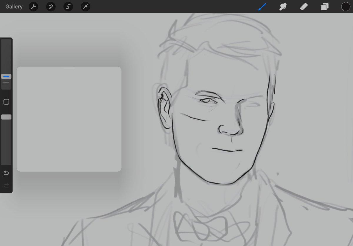 My favorite part about drawing graves is his little ear chunk