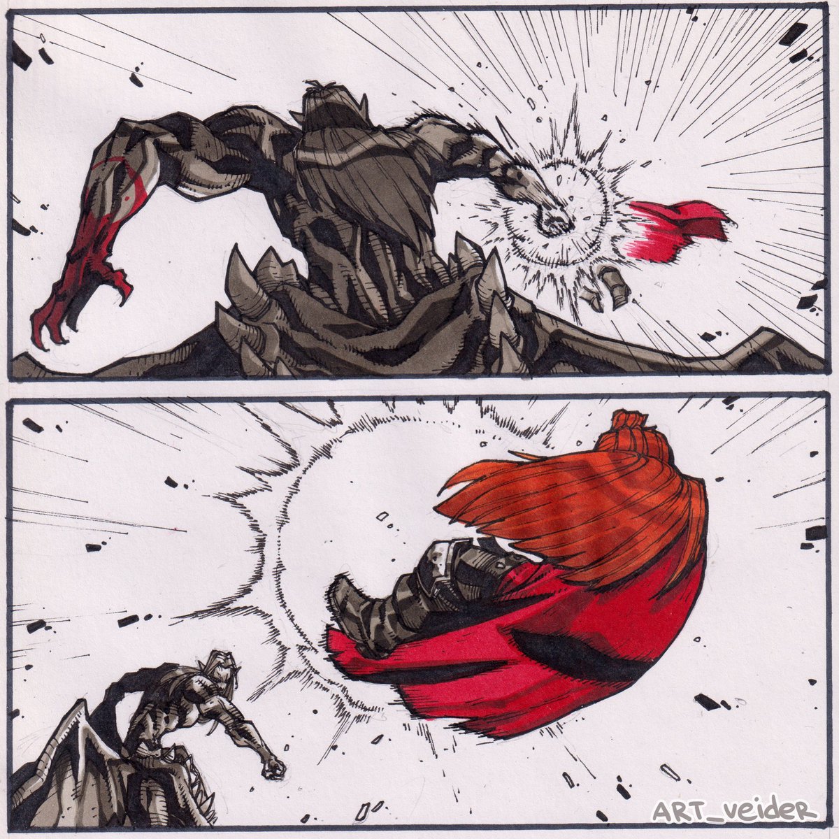 artveider's tweet image. Panny Flame & Morrigan Crow page 8 #art #comics #character #draw #fantasy #sketch