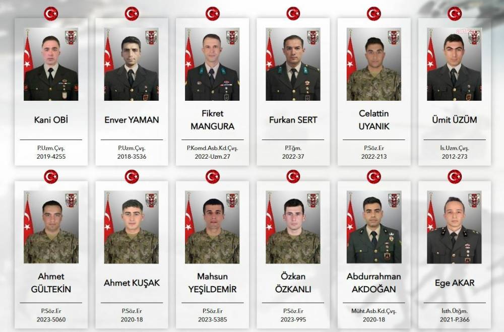 Pençe-Kilit Harekat bölgesinde bir mağarada yürütülen arama-tarama faaliyeti sırasında metan gazına maruz kalarak şehit olan 2 askerimiz son yolculuğuna uğurlandı.

📌10 şehit askerimiz ise yarın toprağa verilecek.