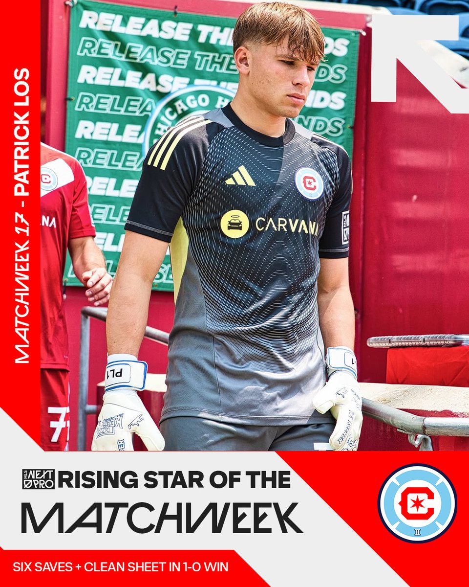 .<a href="/ChicagoFireFCII/">x-Chicago Fire FC II</a>'s brick wall at the back continues to turn heads 👀

Patrick Los is the MLS NEXT Pro Rising Star of Matchweek 17!

Read more: bit.ly/401DFak