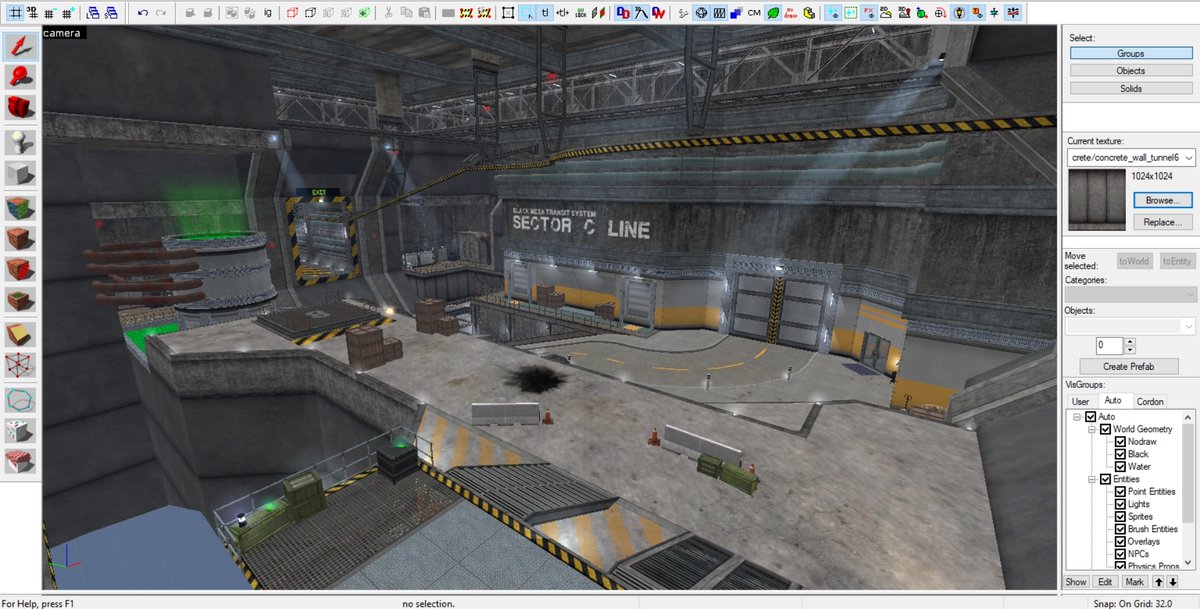 MyFairLadyJane's tweet image. very, very WIP remake of an area you see in both Half-Life, and Opposing Force!💙
