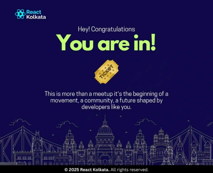 ShuvadeepM's tweet photo. 🚀 Just grabbed my seat at "Speak Up, Tech Up!" by @ReactPlayIO &amp; @reactkolkata
Happening virtually on July 26, and I’m all set to dive into stories, code, and community vibes. ⚛️💬

Let’s build, speak, and grow—together. 🌱
#ReactJS #ReactKolkata #DevJourney #SpeakUpTechUp https://t.co/yNPNKKkUBP