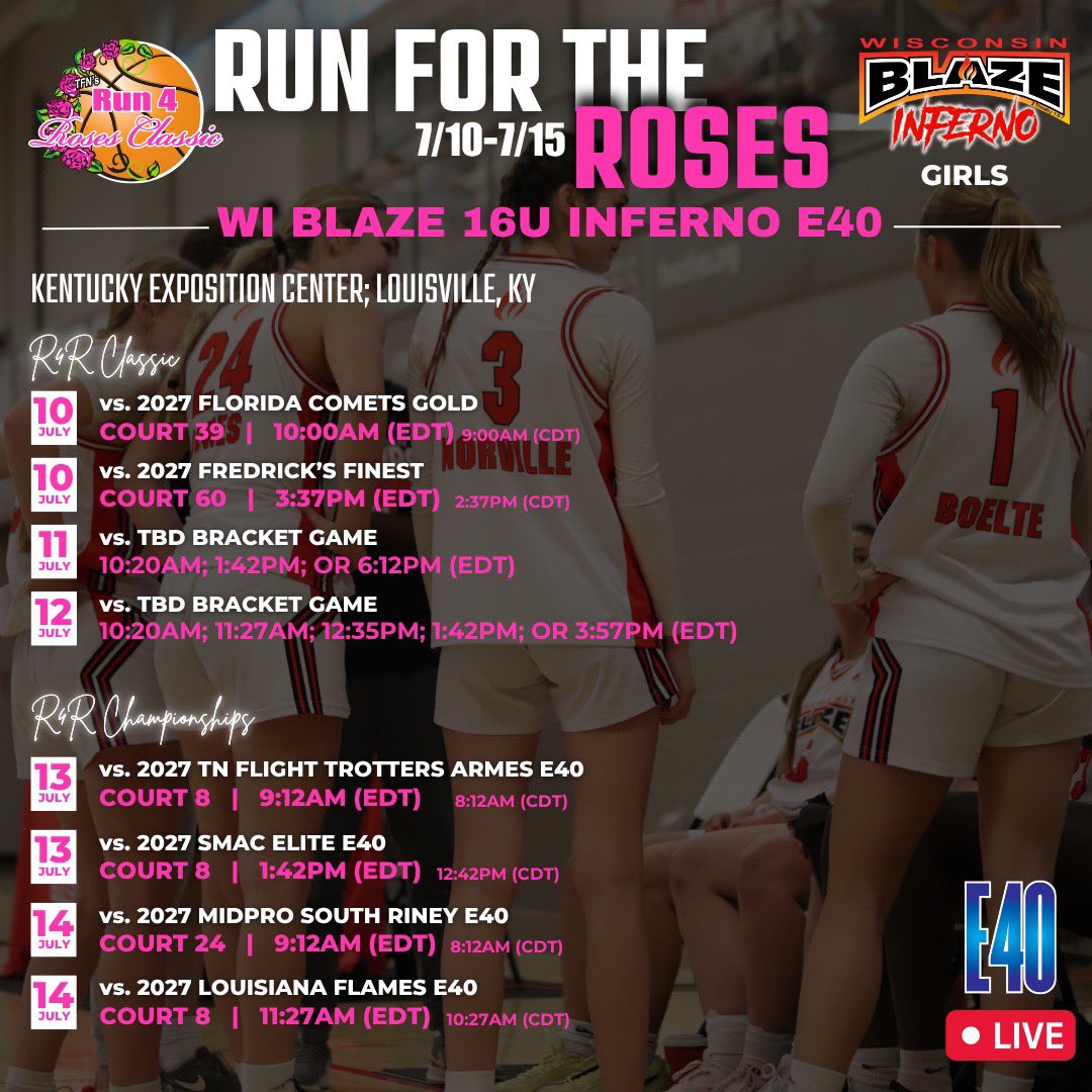 Morgan Jones (@morganj2524) on Twitter photo My schedule for Run For Roses, in Louisville Kentucky!! <a href="/LisaMVanWyk/">Lisa Van Wyk</a> <a href="/WisconsinBlaze/">Wisconsin Blaze Girls Basketball</a> <a href="/WIBlazeInferno/">WI Blaze Inferno Girls</a> My schedule for Run For Roses, in Louisville Kentucky!! <a href="/LisaMVanWyk/">Lisa Van Wyk</a> <a href="/WisconsinBlaze/">Wisconsin Blaze Girls Basketball</a> <a href="/WIBlazeInferno/">WI Blaze Inferno Girls</a>