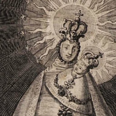 Virgen de la Almudena. J. M. Lerch y M. Greischer. [Viena, 1686]. Francisco de Herrera el Mozo («inventor»); Teodoro Ardemans («delineavit»). En <a href="/rabasf/">Academia S. Fernando</a> 👉🏻rb.gy/wt5v1f