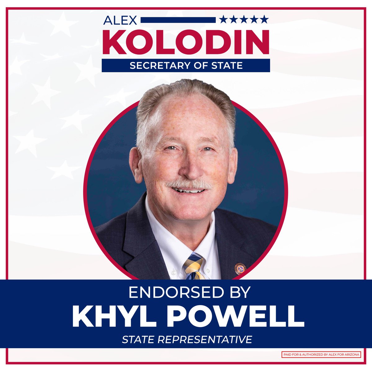 realAlexKolodin's tweet image. 🚨ENDORSEMENT ALERT
I'm proud to announce that Representative Khyl Powell has endorsed me to be Arizona’s next Secretary of State!
Rep. Powell is a true servant leader who stands on principle. I’m proud to have his support!
STATEMENT FROM REP. POWELL:
Serving beside Alex…