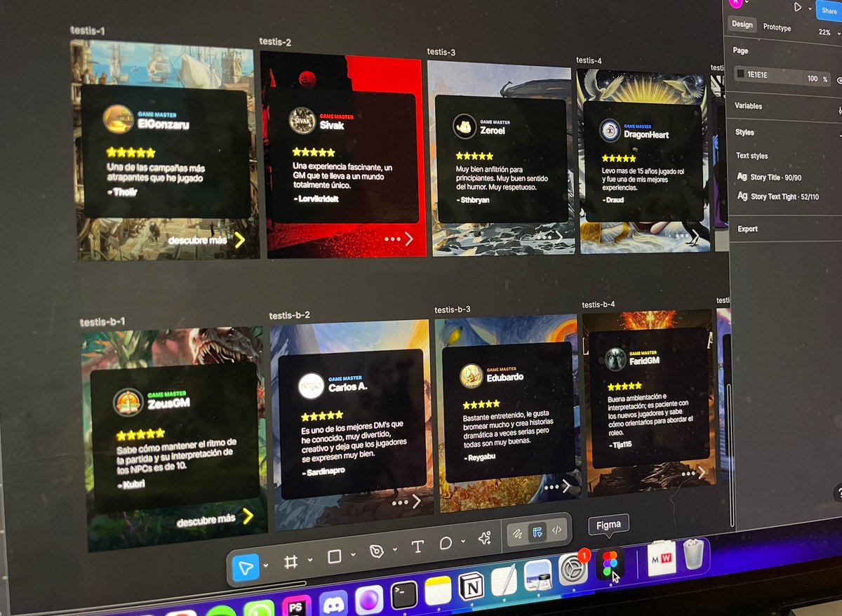 RodRolquimia's tweet photo. Tocó darle duro a #Figma para destacar el trabajo de estos fantásticos GameMasters:

Quedó así: https://t.co/Rw0aMnN0bE 

(faltan algunos aún) 😮‍💨 https://t.co/zpFv7AfhI3