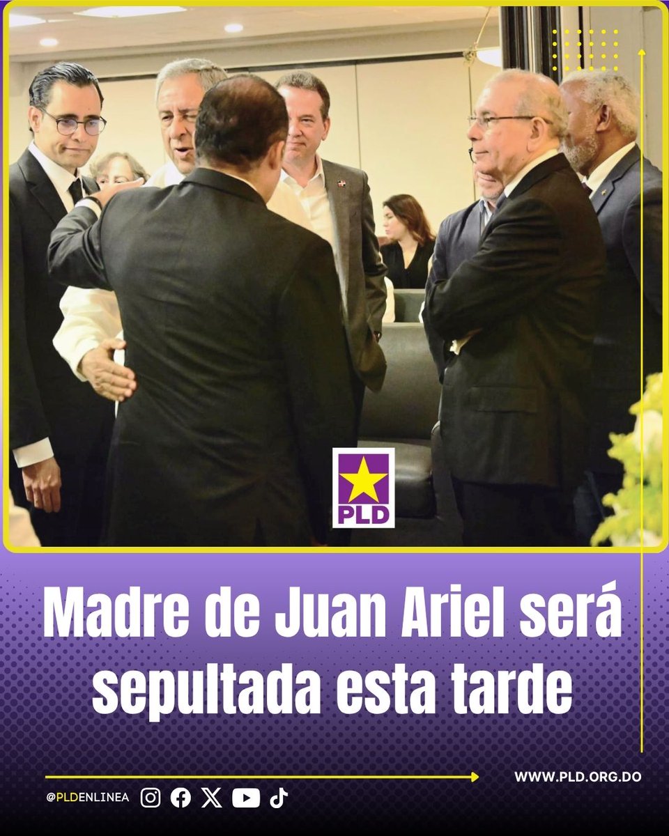 PLD (@pldenlinea) on Twitter photo #PortadaPrincipalPLD | La solidaridad del #PLD se hace sentir en el velatorio de la señora Amarilis Altagracia Núñez, madre de Juan Ariel Jiménez, (<a href="/JimeneznJuan/">Juan Ariel Jiménez</a>).
AMPLIAR: vanguardiadelpueblo.do/2025/07/07/mad… #PortadaPrincipalPLD | La solidaridad del #PLD se hace sentir en el velatorio de la señora Amarilis Altagracia Núñez, madre de Juan Ariel Jiménez, (<a href="/JimeneznJuan/">Juan Ariel Jiménez</a>).
AMPLIAR: vanguardiadelpueblo.do/2025/07/07/mad…