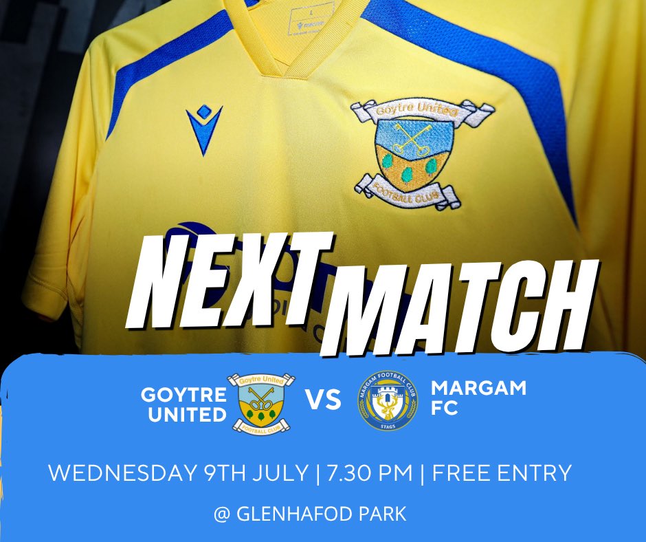 GoytreUtd's tweet image. FIXTURE CHANGE 📢

Tomorrow’s game is cancelled.

But we’re back at Glenhafod Park on Wednesday for a pre-season encounter with @FcMargam

⏰ 19.30 kick-off
🍻Clubhouse Open