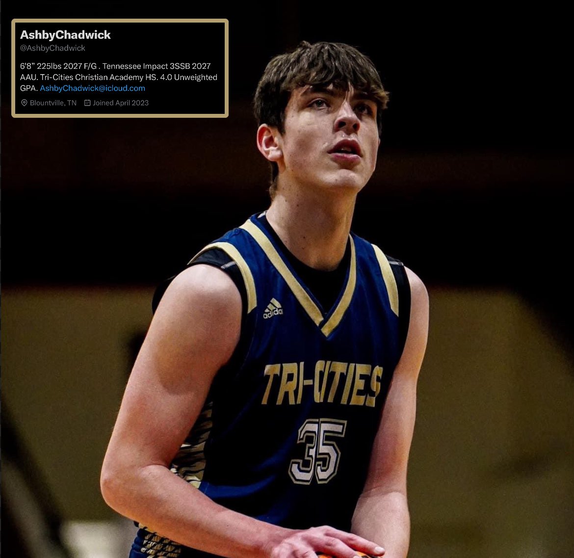 Pure Prospects (@pure_prospects) on Twitter photo Ashby Chadwick <a href="/AshbyChadwick/">AshbyChadwick</a> is officially 🔒 IN for the Kevin Moses x Pure Prospects Elite Camp! 🔒🔥
The 6’8” (2027) standout from Tri-Cities Christian (TN) brings size, strength, and skill, & he’s ready 2dominate.
Big-time motor, Paint presence. Stretch-the-floor ability.
🍊 Ashby Chadwick <a href="/AshbyChadwick/">AshbyChadwick</a> is officially 🔒 IN for the Kevin Moses x Pure Prospects Elite Camp! 🔒🔥
The 6’8” (2027) standout from Tri-Cities Christian (TN) brings size, strength, and skill, & he’s ready 2dominate.
Big-time motor, Paint presence. Stretch-the-floor ability.
🍊