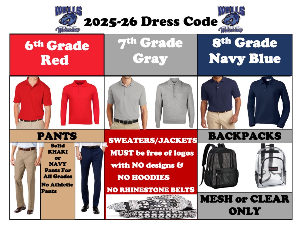 WellsWolverines's tweet image. Parents and guardians, as you prepare for the upcoming school year, please review the dress code guidelines. Have questions? Call 281-891-7750.