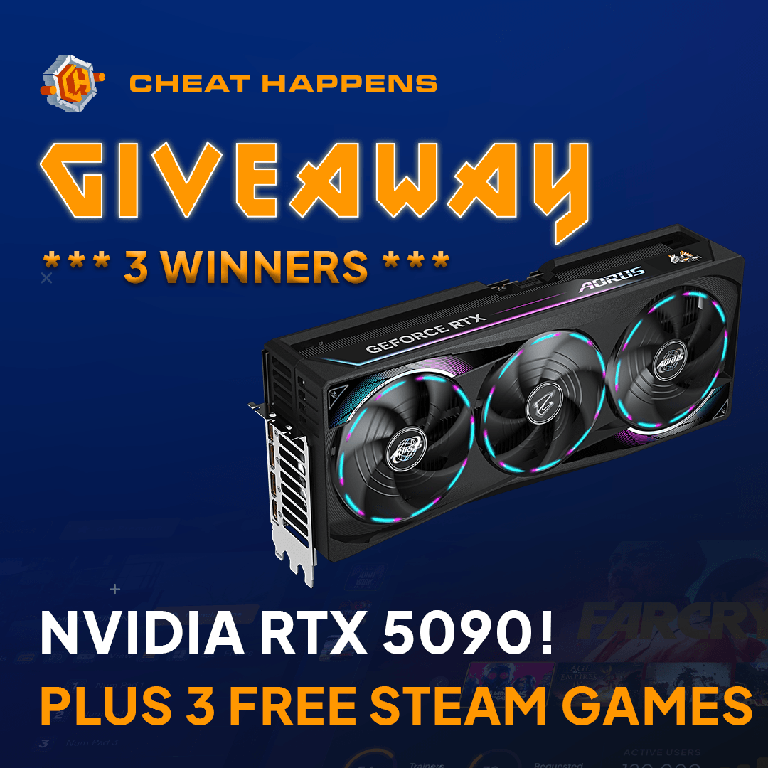 cheathappens's tweet image. 🖥️ Power meets play.
We’re giving away AORUS RTX 5090 GPUs + 3 Steam games to 3 winners this month.
Your dream setup starts here.

🎮 Enter for free: cheathappens.com/gleamio19.asp 
#CheatHappens #GamingGiveaway #SteamDrop