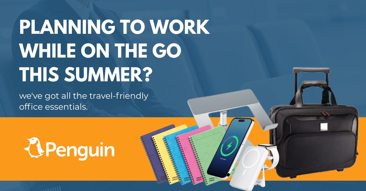 PenguinOffSupp's tweet image. From tech-friendly bags to portable chargers and compact notebooks, we've got all the travel-friendly office essentials. 

Stay organised, wherever you work. 

✈️ Shop now → penguinoffice.co.uk 

#WorkOnTheGo #RemoteWorking #Travel #HowToWorkRemotely #WorcestershireHour
