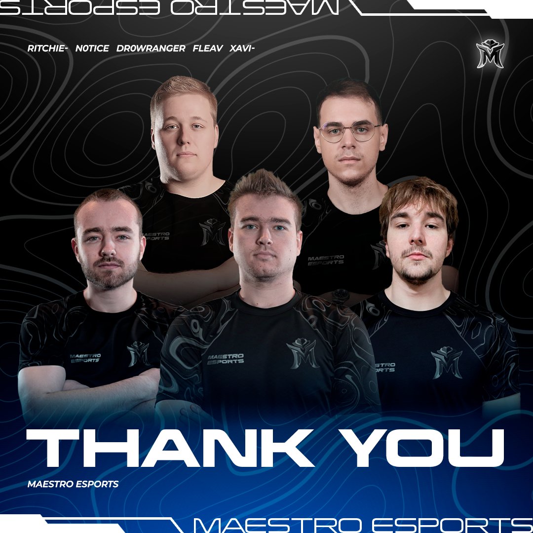 maestroCS2's tweet image. Our Maestro Esports team has been completely disbanded. We thank everyone for their support and for being with us during this period.

But this is not the end — very soon, we will introduce a new roster that will continue fighting for victories and reaching new heights 🩶