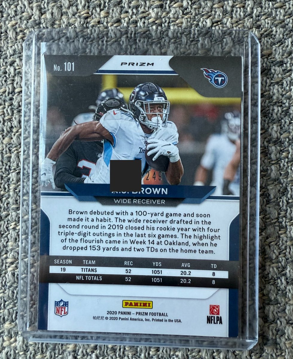 This AJ Brown card is  numbered /249 &amp; we’re shipping it for FREE to the 1st follower who guesses what number it is! 

Only one guess per page &amp; must be following <a href="/kapskollects/">Kap's Kollectibles</a> to win 🤝 #TheHobby