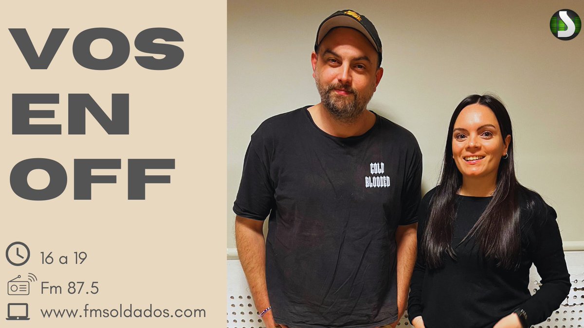 📢 ¡Ya empezó "Vos en Off" ! <a href="/mgaflora/">Flor Gargano</a> y <a href="/CrisOnetto/">Cristián 👨🏻‍💻🎙</a> te acompañan con toda la información y buena música hasta las 19⬇️

💻fmsoldados.com
📻87.5