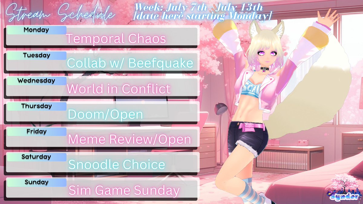 Hiya Familiars! Here is our plan for the week!