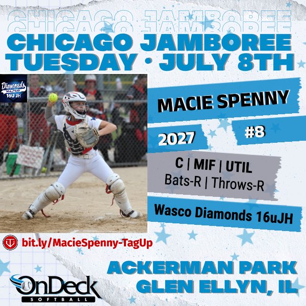 Thank you <a href="/ondecksoftball/">OnDeck Softball 🥎</a> <a href="/ODM_Testing/">ODM® Testing</a> for giving me the opportunity to go to the Chicago Jamboree!! 🥎 Can't wait for tomorrow!! 
💥💥

<a href="/WD16uJH/">Wasco Diamonds 16u JH</a> <a href="/WascoDiamonds/">Wasco Diamonds</a> <a href="/iwlb77/">Joe Hughes</a> <a href="/coach2morrow/">Coach Morrow</a> <a href="/CatchingCoach/">Mike Kuefler</a> <a href="/mnilles3/">NillesStrength&Speed</a> <a href="/meganmahaffy15/">Megan Mahaffy</a> <a href="/ExtraInningSB/">EXTRA INNING SOFTBALL</a> <a href="/los_stuff/">Carlos Arias</a> <a href="/tagupSoftball/">tagup</a> <a href="/TopPreps/">SPORTS NEWS, VIDEOS, GRAPHICS, EXPOSURE & MORE</a>