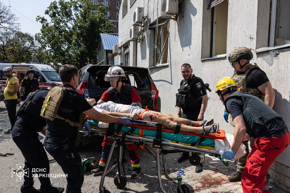 Russian attack on Kharkiv this morning injured 71 person,  including 7 children.  Killed a woman. Burnt several houses and apartments, cars and shops. 

Hello world media???