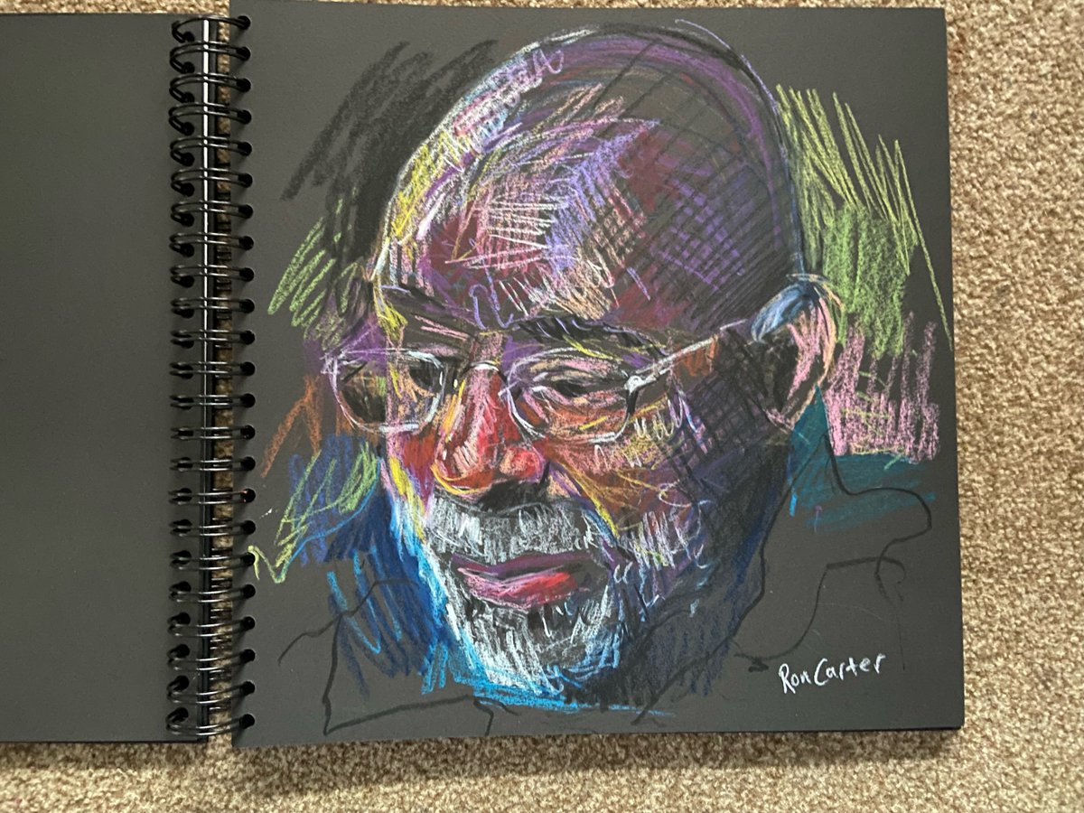 Today I appreciate Colin Chapman, who made this drawing of me after watching the documentary Finding the Right Notes.  Thank you Mr. Chapman for taking the time to watch the movie, and for your inspired artwork!  #planetelegance #roncarter #jazz
