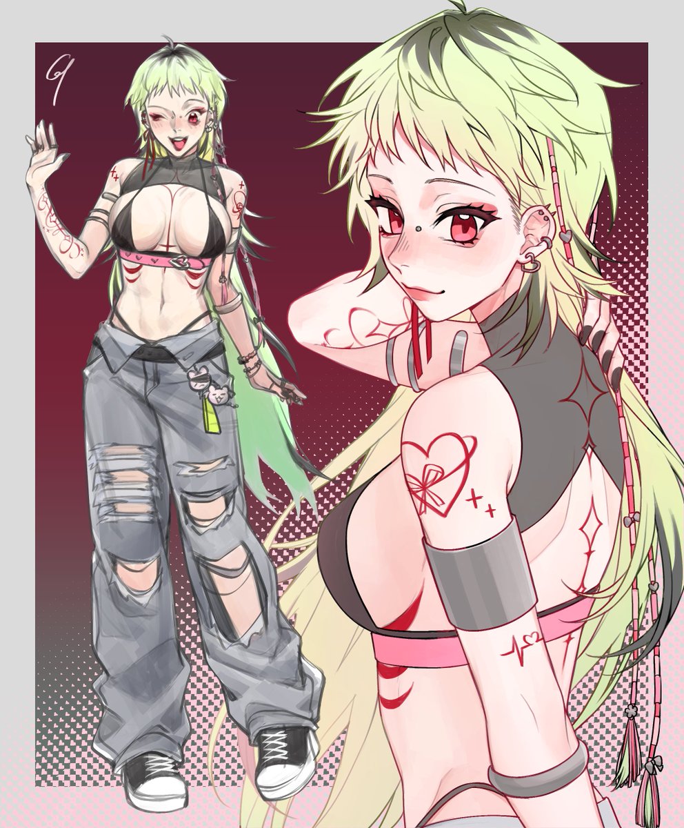 DdooxCol's tweet image. My oc Camile, a tattoo artist hehehe :-D