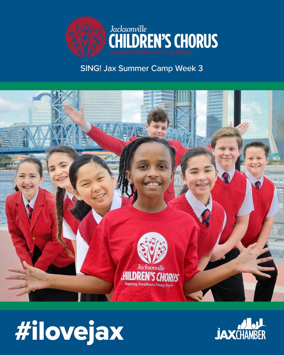 JAXChamber's tweet image. Our Chamber member @jcchorus is thrilled to host their 5th annual choral festival and day camp!
Join us in supporting the arts and young voices in our community! Visit jaxchildrenschorus.org for more info.
#JAXChamber #ilovejax