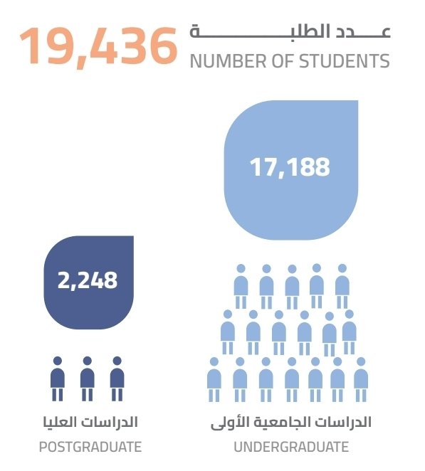 عدد طلبة جامعة السلطان قابوس المقيدون للعام الأكاديمي 2025-2024 :
19,436 طالبًا 

👈طلاب المرحلة الجامعية (البكالوريوس):
17,188 طالبًا
ويمثلون النسبة الأكبر من إجمالي الطلاب.

👈طلاب الدراسات العليا (Postgraduate):
2,248 طالبًا

📝 مصدرالصورة: دائرة التخطيط و الإحصاء