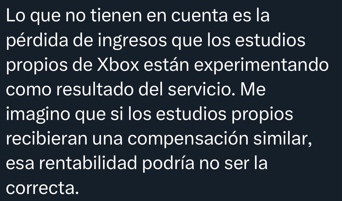 Es decir, como Microsoft no se pagan a ellos mismos por incluir sus propios juegos en el gp, no es rentable 😂

<a href="/Budificado0r/">Budificador</a> deja de juntarte con esta gente con dos neuronas, que te tienen amargado.