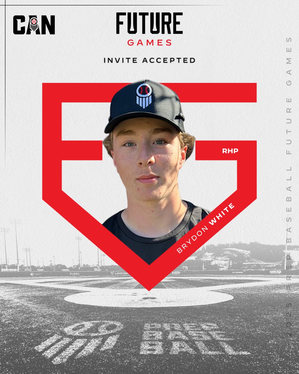 𝐒𝐞𝐞 𝐲𝐨𝐮 𝐢𝐧 𝐀𝐓𝐋, 𝐖𝐡𝐢𝐭𝐞. 🤩

'27 RHP Brydon White (Cloverdale Rangers) has accepted his invite to the top uncommitted event in the country... the 2025 Future Games at LakePoint ‼️

👤 loom.ly/V6XHsO8 | #PBFG25