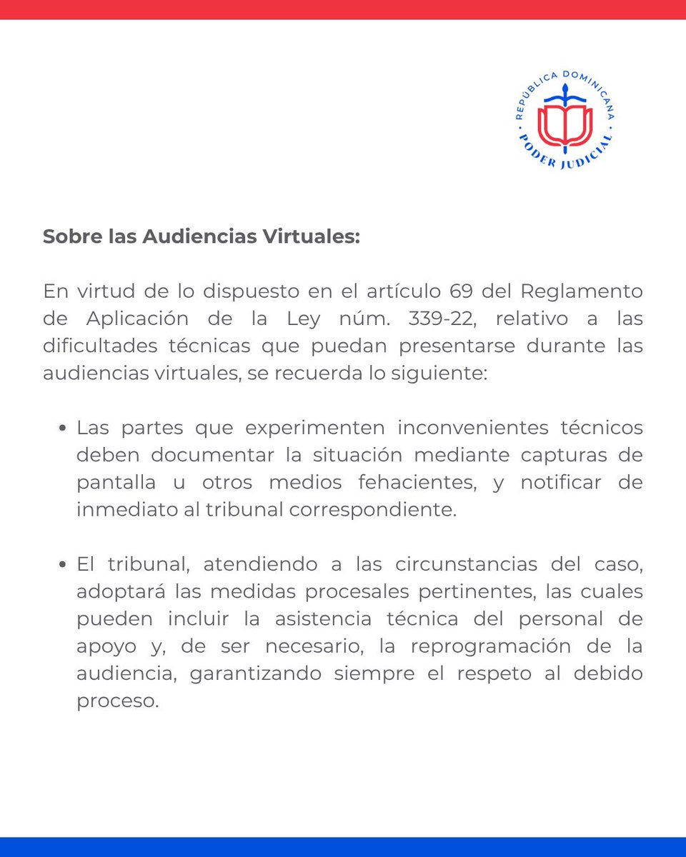PoderJudicialRD's tweet photo. AVISO IMPORTANTE https://t.co/PqoOOHHXys