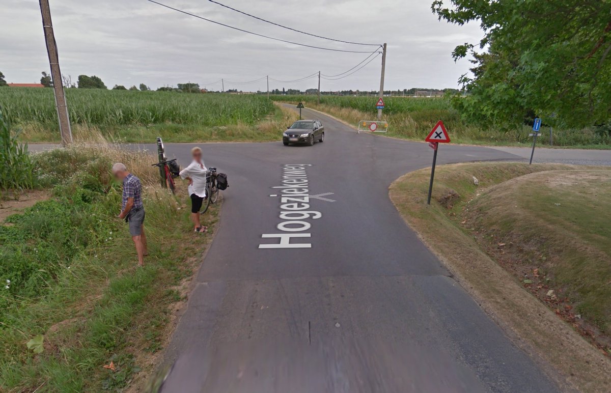 jbanningww1's tweet image. Laughed out loud at this bloke having a piss next to New Irish Farm Cemetery caught by Google on their street view camera.
