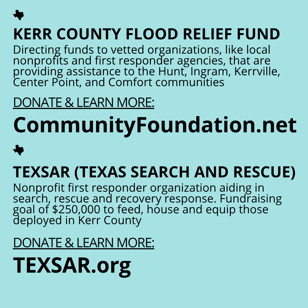weareaustin's tweet image. We're holding our neighbors in Kerrville, Georgetown, and the surrounding areas in our hearts today. Help out, spread the word, and find some of the available resources here: