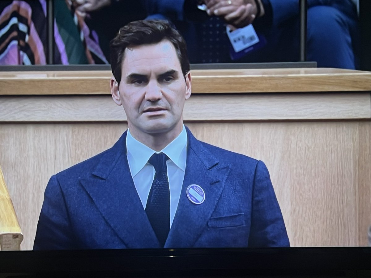 Federer looking somewhat Guerillero Heroico. 

So, so gutted for Dimitrov, as he clearly is too. No chance he’s continuing.