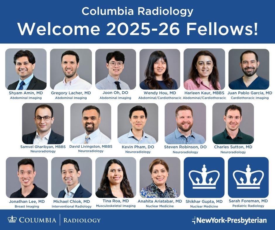 columbiaimaging's tweet image. We're excited to introduce and welcome our 2025-2026 Fellows!