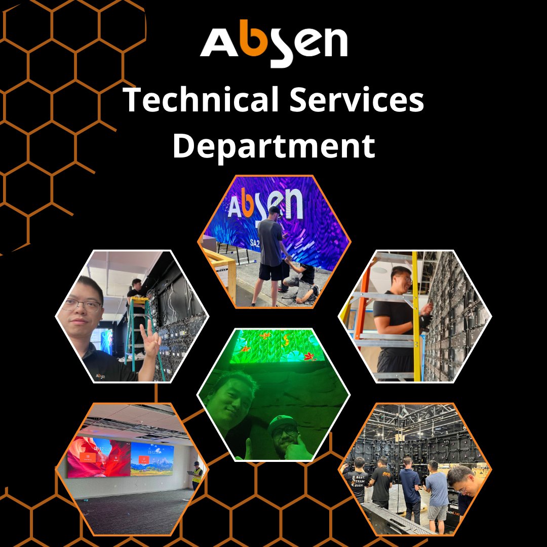 Absen_Inc's tweet image. Great tech needs great people—and Absen&apos;s Technical Services Department delivers. 💪

From install and beyond, they’re solving problems, guiding partners, and making every project shine brighter.

👏 Thanks for keeping us running strong.

#AbsenSupport #AVPros #PeopleOfAbsen