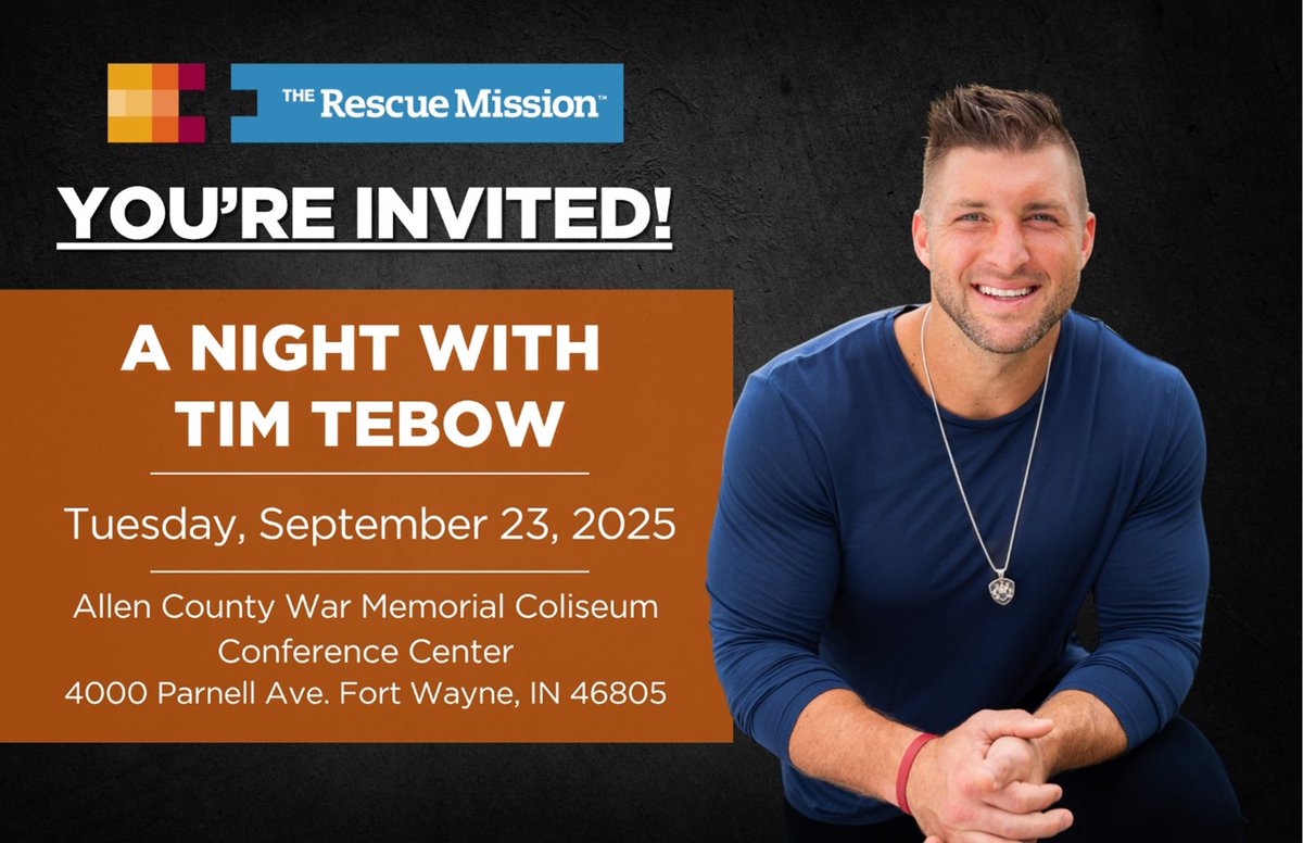 A NIGHT WITH TIM TEBOW 
Whether you're a long-time supporter or just learning about our work, this is a night you won't want to miss. Join us for an unforgettable evening of faith, purpose, and community. Tickets available now on our website:  fwrm.org/events/tim-teb…