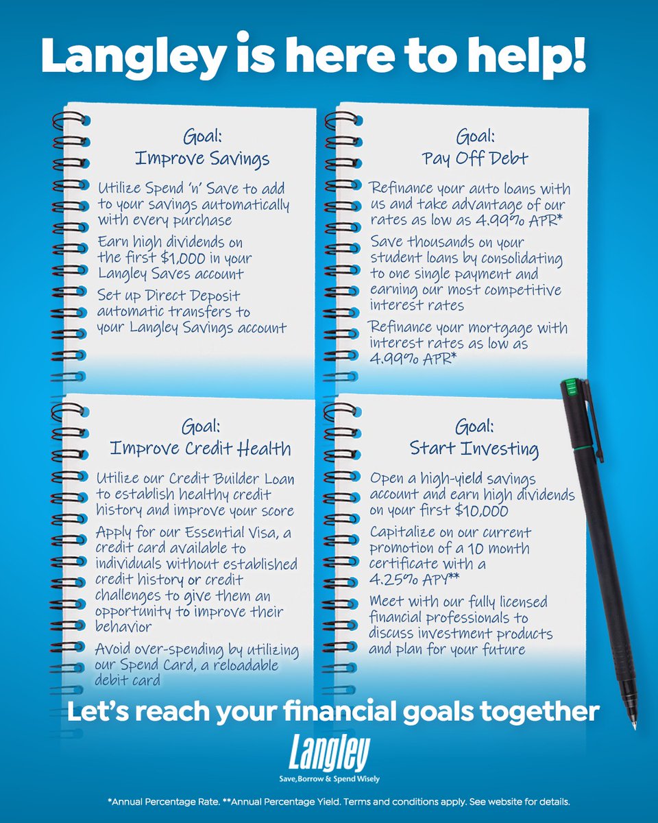 We’re more than halfway through 2025 so it’s time to ask yourself: Am I on track for my financial goals this year? Langley has the tools to help support all of your goals and help you close out the year strong. Learn more about how we can help you by visiting our website.