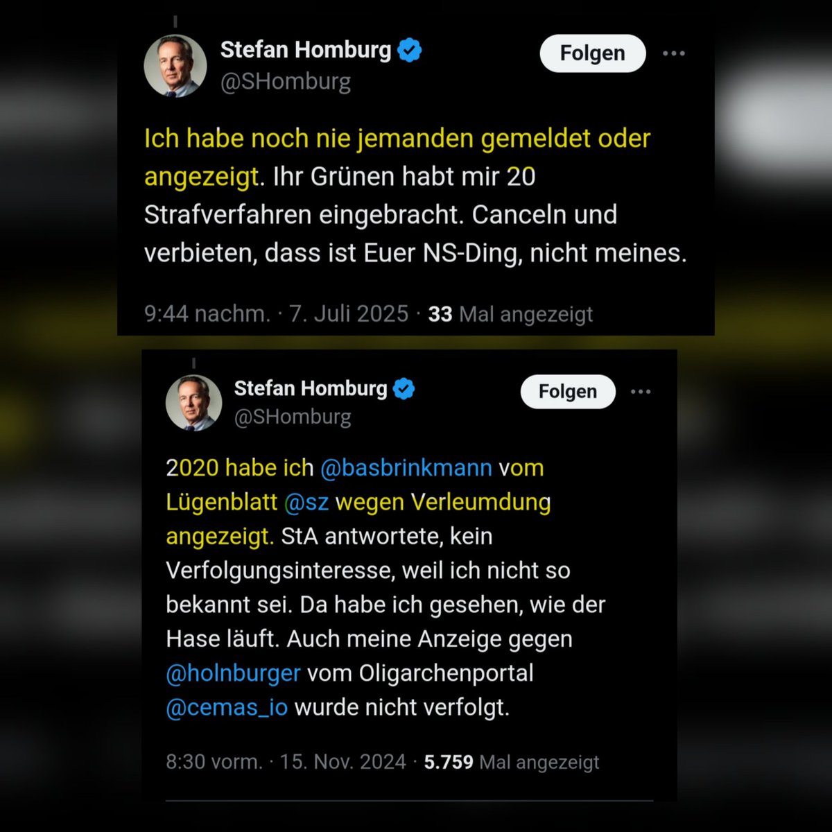 IMMER wenn @Shomburg irgendwas angeblich noch nie gemacht hat, dann sollte man das auf #Lügen überprüfen! Immer!