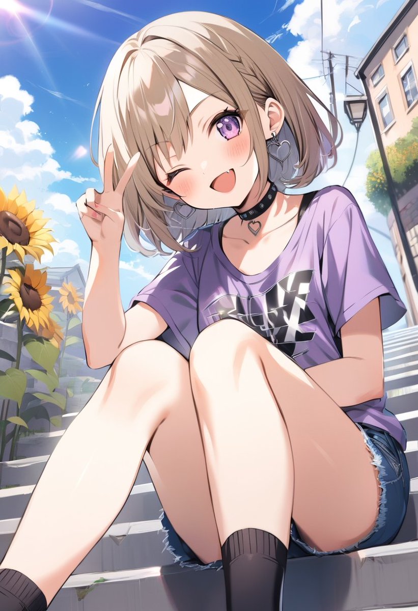 #dobbycanvas #AIart #AIイラスト 
おはようございます🌞

ふとももちゃんがいつもパーカー姿で
暑そうだったので夏服にしてみました🍑

ブレスレットもあった方が
良かったかも•́ε•̀٥

本日も宜しくお願いします(*ᴗˬᴗ)⁾⁾