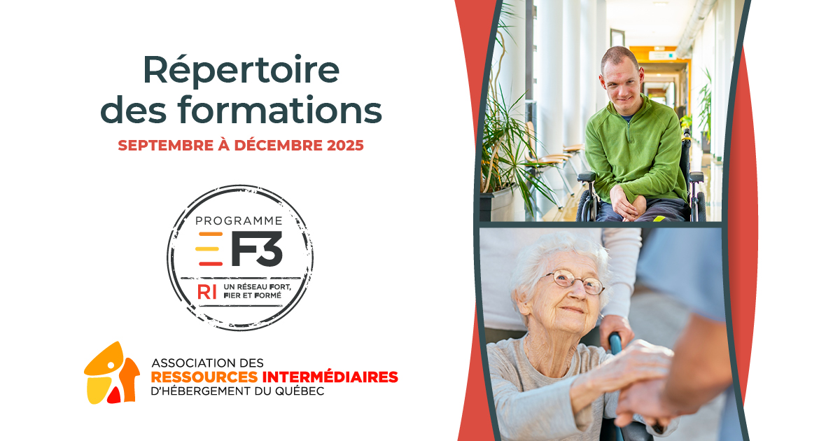 Le répertoire des formations pour l'automne 2025 est officiellement lancé! Vous y découvrirez une gamme diversifiée de formations, conçues pour répondre aux besoins spécifiques des clientèles hébergées en RI. 🏠

Vous êtes membre de l'ARIHQ? C'est le temps d'inscrire vos équipes!