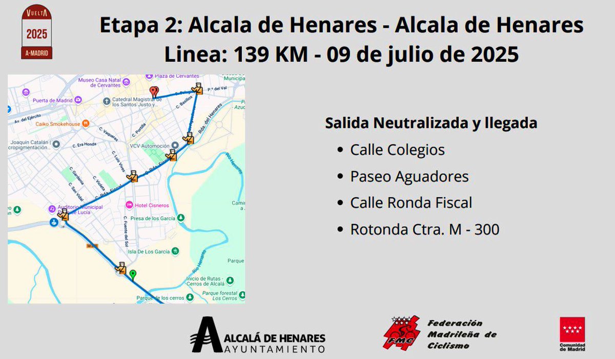 SERVICIO PÚBLICO |
🚴🚴‍♀️🚴 
La <a href="/PoliciaAlcalaH/">Policía Local de Alcalá de Henares</a> junto con <a href="/PCivilAlcalaH/">Protección Civil de Alcalá de Henares</a> han elaborado un 'Dispositivo Especial de Movilidad y Accesibilidad', de cara a la celebración este miércoles de la 5ª Etapa de la 'Vuelta Ciclista Comunidad de Madrid' <a href="/vueltamadridS23/">Vuelta a Madrid Sub23</a>, donde se establecen