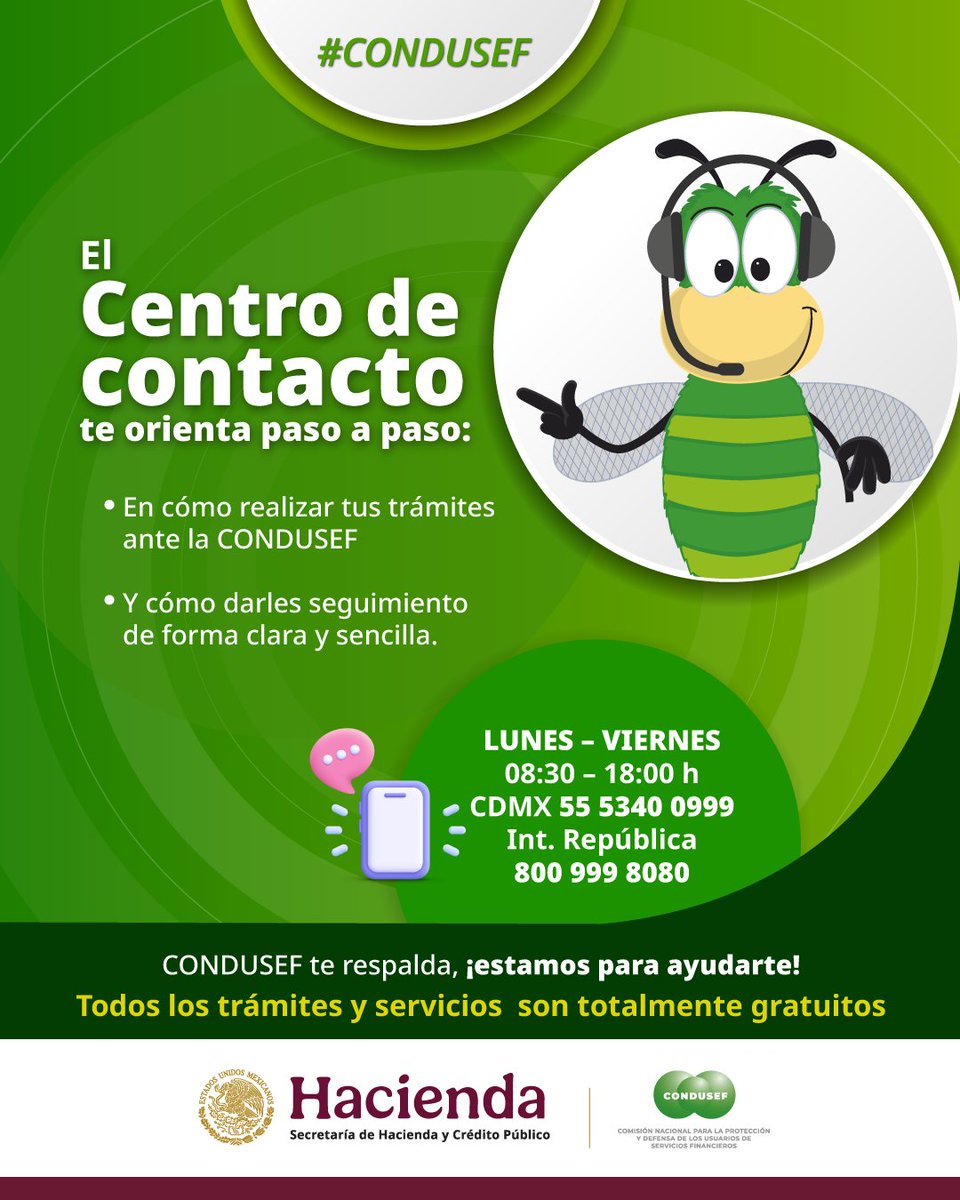 Necesitas apoyo para realizar tus trámites ante la 𝐂𝐎𝐍𝐃𝐔𝐒𝐄𝐅? El 𝐂𝐞𝐧𝐭𝐫𝐨 𝐝𝐞 𝐂𝐨𝐧𝐭𝐚𝐜𝐭𝐨 𝐲 𝐀𝐭𝐞𝐧𝐜𝐢𝐨́𝐧 𝐩𝐨𝐫 𝐌𝐞𝐝𝐢𝐨𝐬 𝐑𝐞𝐦𝐨𝐭𝐨𝐬 está aquí para ayudarte.
Te guiamos para que tus gestiones sean rápidas y sin complicaciones.
🖥️💬 Llámanos.