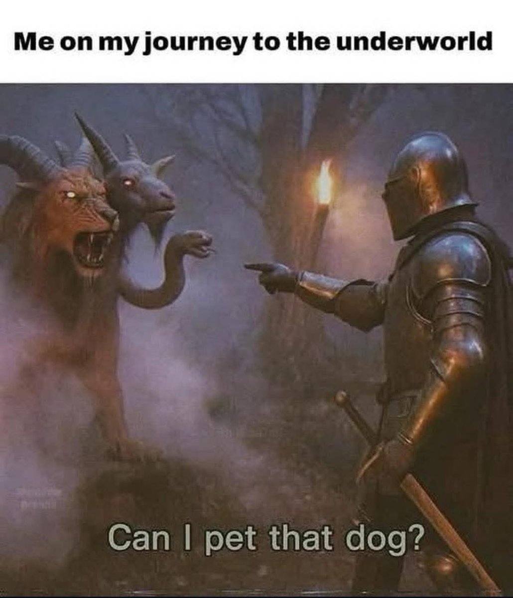 BlackCraftCult's tweet photo. Can I pet that dog? https://t.co/niWN7cWXH7