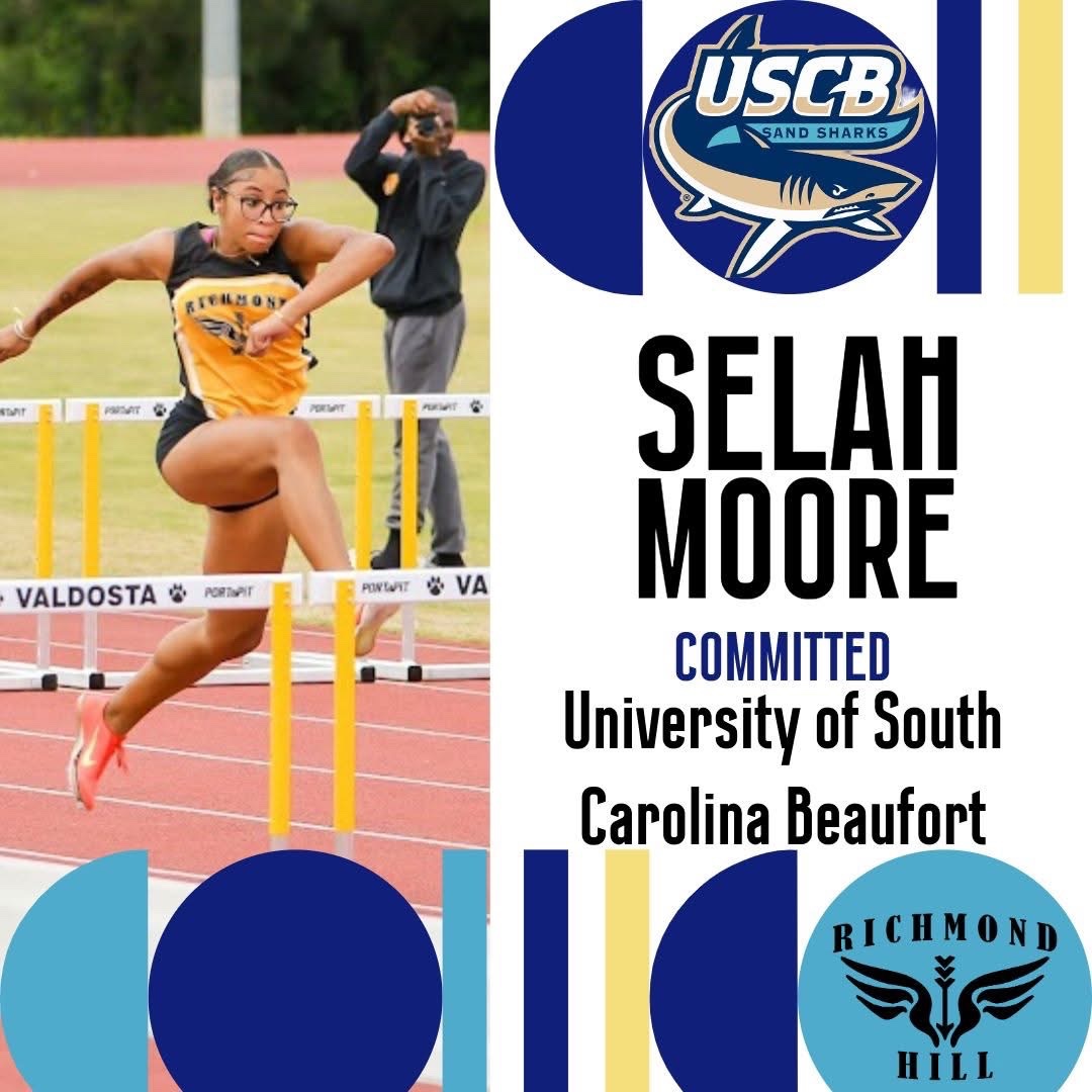 RHHS XC/Track&Field (@rhhsxctf) on Twitter photo Selah is heading to USCB to continue her track and academic career. She has poured her heart into being the hurdler she is today and we couldn't be more happy. She has been gifted with many attributes, but her dedication to her skill is what sets her apart. <a href="/athletics_rhhs/">Richmond Hill Wildcats Athletics</a> #BTH Selah is heading to USCB to continue her track and academic career. She has poured her heart into being the hurdler she is today and we couldn't be more happy. She has been gifted with many attributes, but her dedication to her skill is what sets her apart. <a href="/athletics_rhhs/">Richmond Hill Wildcats Athletics</a> #BTH